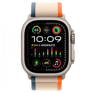 Смарт-годинник Apple Watch Ultra 2 GPS + Cellular 49mm Titanium Case with Orange/Beige Trail Loop - S/M (MRF13) фото №2