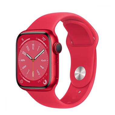 Смарт-годинник Apple Watch Series 8 GPS 45mm PRODUCT RED Aluminum Case w. PRODUCT RED S. Band - S/M (MNUR3) фото №1