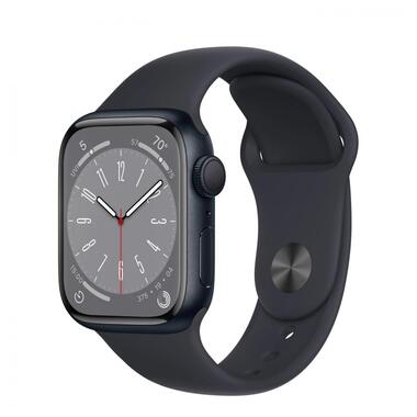 Смарт-г одинник Apple Watch Series 8 GPS + Cellular 45mm Midnight Aluminum Case w. Midnight S. Band S/M (MNVJ3) фото №1