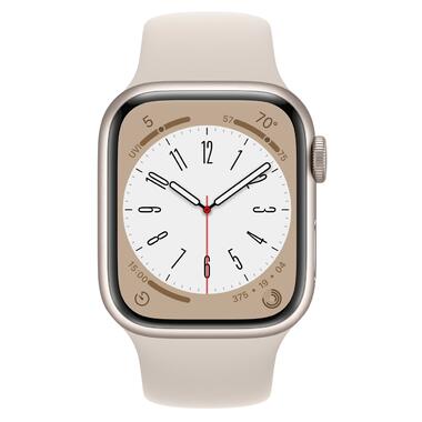 Смарт-годинник Apple Watch Series 8 GPS + Cellular 45mm Smart Watch w/Starlight Aluminum Case with Starlight Sport Band - S/M (MNVP3) фото №2