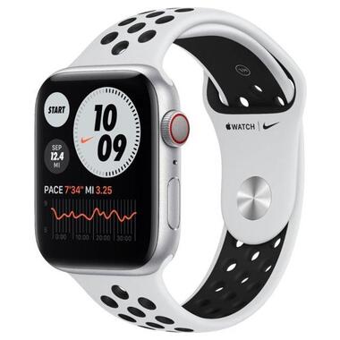 Смарт-годинник  Apple Watch Nike Series 6 GPS + Cellular 44mm Silver Alu Case w. Pure Platinum/Black Sport B. (MG2G3) фото №1