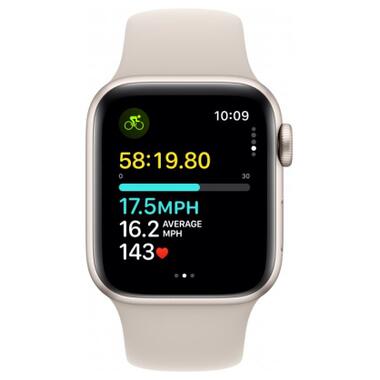 Смарт-годинник Apple Watch SE 2023 GPS 40mm Starlight Aluminium Case with Starlight Sport Band - M/L (MR9V3QP/A) фото №6