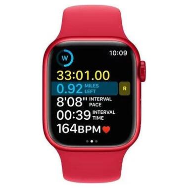 Смарт-годинник Apple Watch Series 8 GPS 41mm Red Aluminium with Red Sport Band (MNP73, MNPF3) фото №4