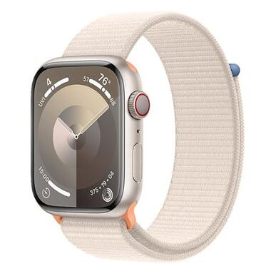 Смарт-годинник Apple Watch Series 9 GPS + Cellular 45mm Starlight Alu. Case w. Starlight Sport Loop (MRMA3) фото №1