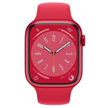 Смарт-годинник Apple Watch S8 GPS + Cellular 45mm PRODUCT RED Aluminum Case with PRODUCT RED Sport Band - S/M (MNVR3) фото №2