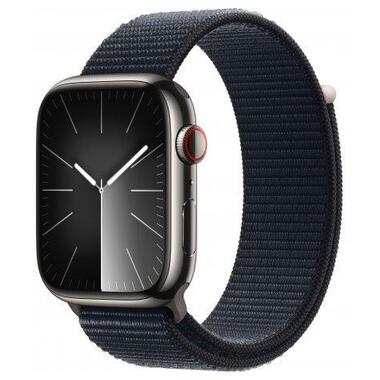 Смарт-годинник Apple Watch Series 9 GPS + Cellular 45mm Graphite Stainless Steel Case with Midnight Sport Loop (MRQN3, MT593) фото №1
