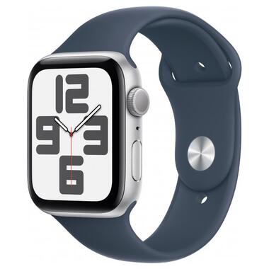 Смарт-годинник Apple Watch SE 2 2023 GPS + Cellular 44mm Silver Aluminum Case with Storm Blue Sport Band - S/M (MREC3) фото №1