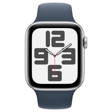 Смарт-годинник Apple Watch SE 2 2023 GPS + Cellular 44mm Silver Aluminum Case with Storm Blue Sport Band - S/M (MREC3) фото №2