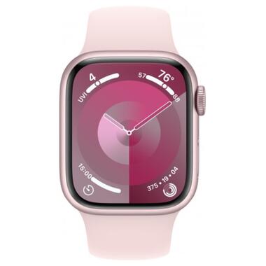 Смарт-годинник Apple Watch Series 9 GPS 41mm Pink Aluminium Case with Light Pink Sport Band - M/L (MR943QP/A) фото №2