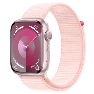 Смарт-годинник Apple Watch Series 9 GPS 45mm Pink Aluminium Case with Light Pink Sport Loop (MR9J3QP/A) фото №1