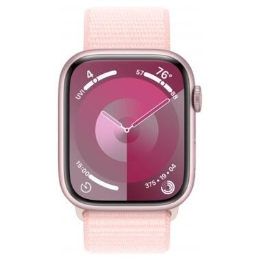 Смарт-годинник Apple Watch Series 9 GPS 45mm Pink Aluminium Case with Light Pink Sport Loop (MR9J3QP/A) фото №2