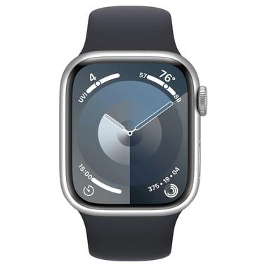 Смарт-годинник Apple Watch Series 9 GPS 41mm Silver Aluminum Case with Midnight Sport Band S/M (MR9M3, MT2R3) *US фото №2