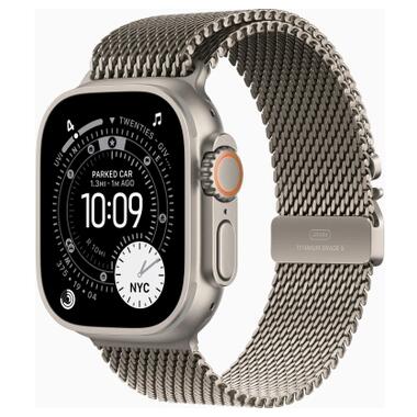 Смарт-часы Apple Watch Ultra 3 GPS + Cellular 49mm Natural Titanium Case with Natural Titanium Milanese Loop - Sm (MEWW4QP/A) фото №1