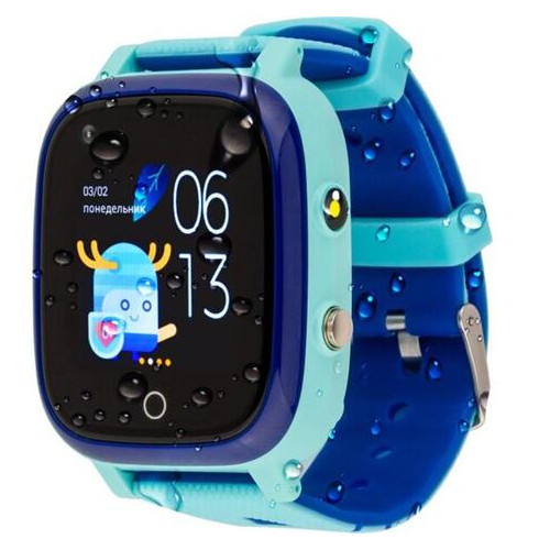 Дитячий смарт-годинник AmiGo GO005 4G WIFI Thermometer Blue фото №1