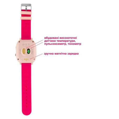 Дитячий смарт-годинник AmiGo GO005 4G WIFI Thermometer Pink фото №6