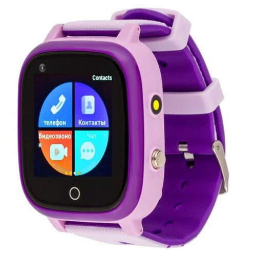 Дитячий смарт-годинник AmiGo GO005 4G WIFI Thermometer Purple фото №3