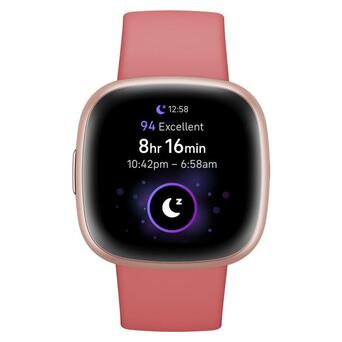 Смарт-годинник Fitbit Versa 4 Pink Sand/Copper Rose (FB523RGRW) фото №2