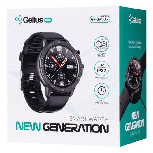 Смарт-годинник Gelius Pro GP-SW005 (New generation) (IPX7) Black фото №11
