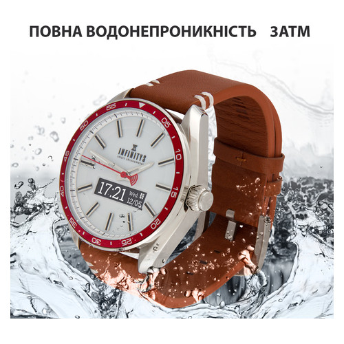 Смарт-годинник Atrix INFINITYS X10 45mm Swiss Classic Chrono Red-white (swwpaii1sccrw) фото №6
