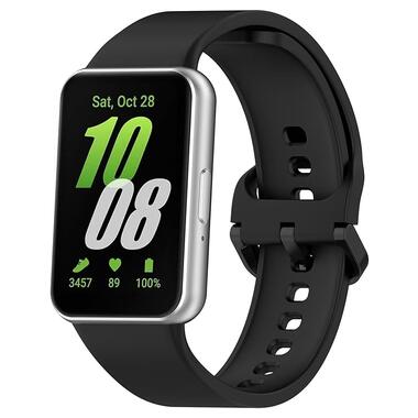 Силиконовый ремешок BeCover Samsung Galaxy Fit 3 (20mm) Black (713195) фото №1