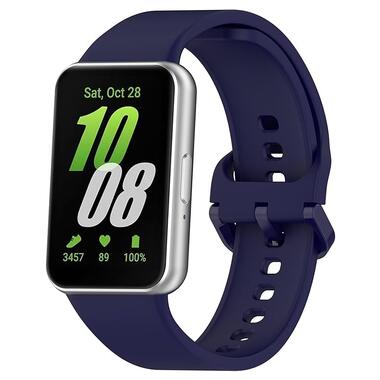 Силиконовый ремешок BeCover Samsung Galaxy Fit 3 (20mm) Deep Blue (713196) фото №1