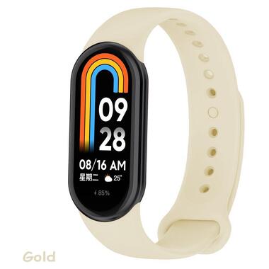 Силиконовый ремешок BeCover Xiaomi Mi Smart Band 8 Gold (709386) фото №1