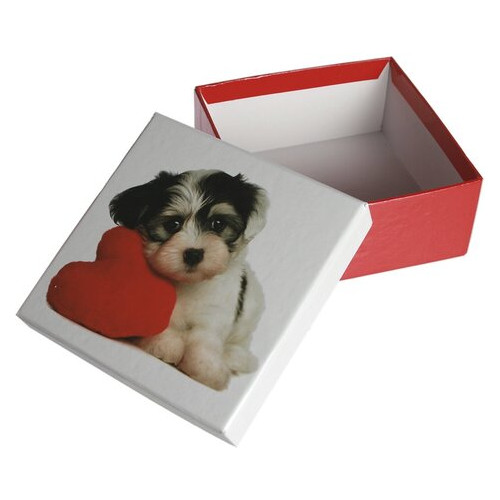 Коробка подарункова Собака із серцем 14 х 14 см фото №2