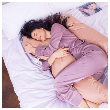 Подушка MirSon для вагітних і відпочинку Delicate Satin №8028 U-подібна Cappuccino (2200006178668) фото №4