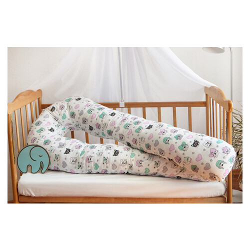 Подушка для беременных 3 в 1 170 см U Добрый Сон кошечки 13-03/8 фото №1