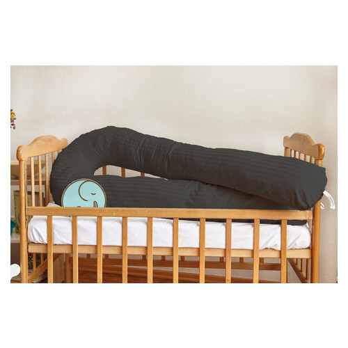 Подушка для беременных 3 в 1 U Premium 150 см Добрый Сон черная 13-05/35 фото №1
