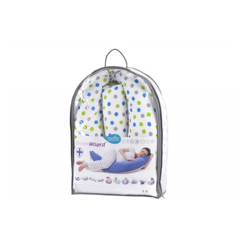 Подушка для вагітних 10 у 1 Nuvita DreamWizard Біла з точками NV7100Dots фото №5