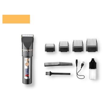Професійна акумуляторна машинка для стрижки волосся з насадками XRPO KM-5073 чорна (40961-KM-5073) фото №1