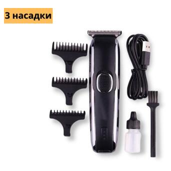 Професійна акумуляторна машинка для стрижки волосся з насадками XRPO V-020 чорна (40950-V-020) фото №2