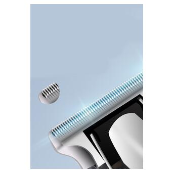 Професійна акумуляторна машинка для стрижки волосся з насадками вологозахищена XRPO KM-6038 сіра (40962-KM-6038) фото №3
