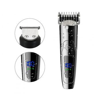 Професійна акумуляторна машинка для стрижки волосся з насадкою XRPO V-072 чорна (40953-V-072) фото №3