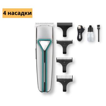 Професійна машинка для стрижки волосся та бороди з насадками XRPO V-008 сіра (40948-V-008) фото №2