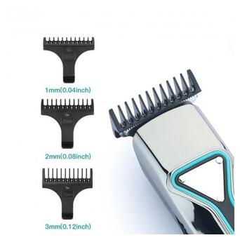 Професійна машинка для стрижки волосся та бороди з насадками XRPO V-008 сіра (40948-V-008) фото №4