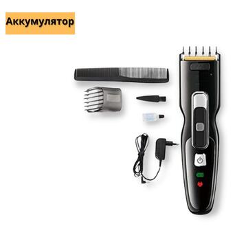Професійна акумуляторна машинка для стрижки волосся з насадкою XRPO V-040 чорна (227) фото №2