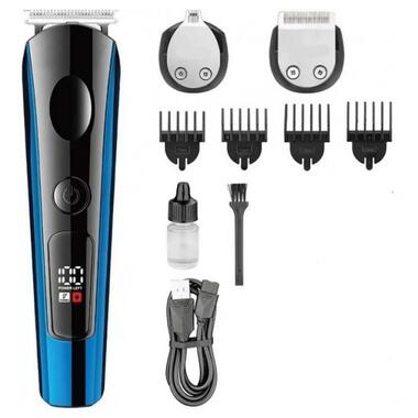 Професійна акумуляторна машинка для стрижки волосся з насадками XRPO VGR-259 синя (41474-259_355) фото №3