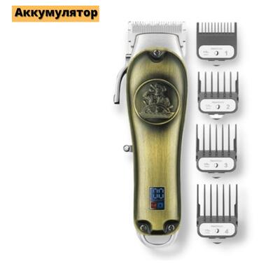 Професійна бездротова машинка для стрижки волосся з насадками XRPO V-658 жовта (41483-658_836) фото №2