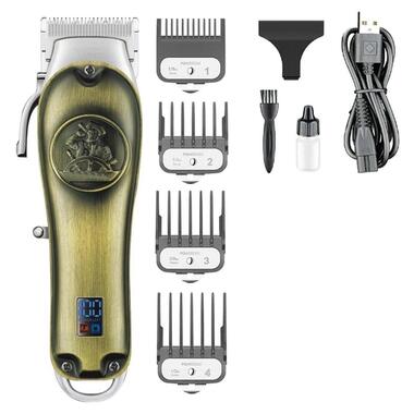 Професійна бездротова машинка для стрижки волосся з насадками XRPO V-658 жовта (41483-658_836) фото №3