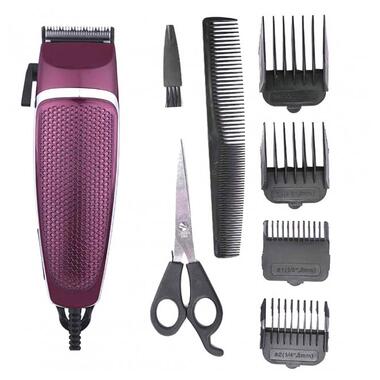 Професійна машинка для стрижки волосся з насадками XRPO 90033 бордова (41478-90033_235) фото №4