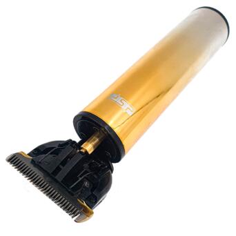 Машинка для стрижки волосся професійна триммер для вусів та бороди окантувальний з LED дисплеєм DSP 90375 золотиста 5W (24331-90375_441) фото №4