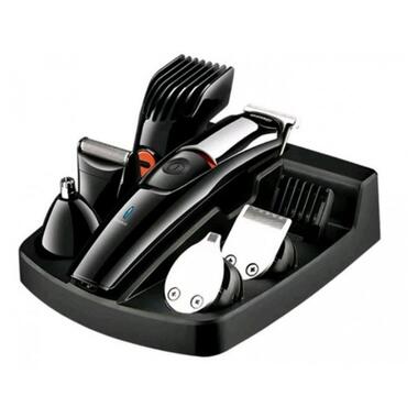 Професійна бездротова машинка для стрижки волосся 5 в 1 Geemy Gm-853 з насадками для носа та вух (49566) фото №1