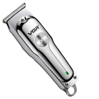 Бездротова машинка для стрижки волосся, вусів та бороди з USB зарядкою VGR V-071 срібляста 5W (24322-V-071_277) фото №1