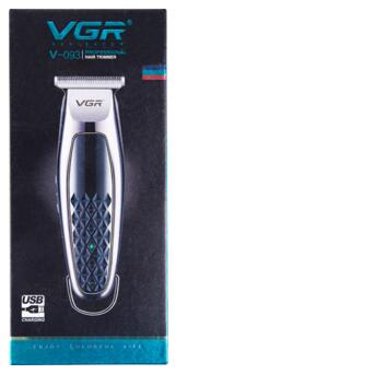 Машинка для стрижки волосся (триммер) бездротова з USB зарядкою VGR V-093 сріблясто-чорна 5W (24324-V-093_285) фото №6
