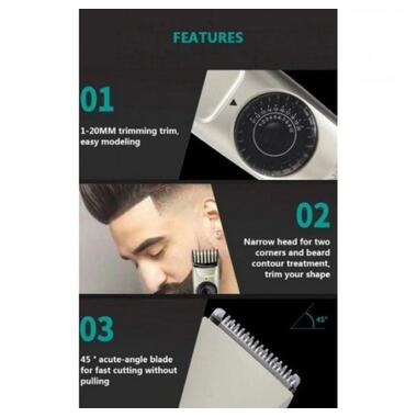 Бездротова машинка для стрижки волосся VGR V 031 USB CHARGE (49065) фото №4