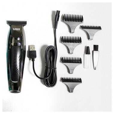 Машинка для стрижки волосся VGR V-030, чорна фото №3