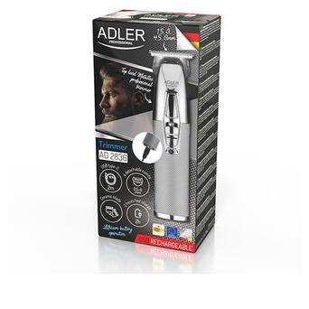 Тример для бороди та вусів Adler AD-2836s сріблястий фото №10