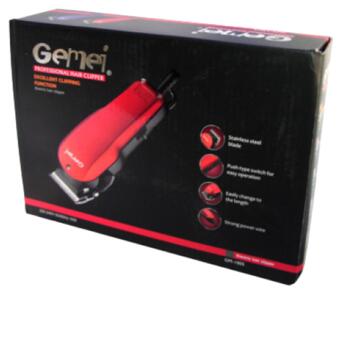 Машинка для стрижки волосся з 4 знімними насадками Gemei GM1-1005 червоний (lp-91051_328) фото №4